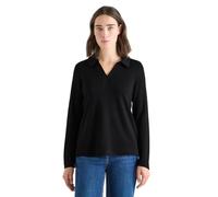 Cecil 3228458 Polo Aspect tricoté, Noir, XXL Femme