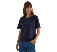 Cecil 3231318 T-Shirt à col Rond et détails léon Femme