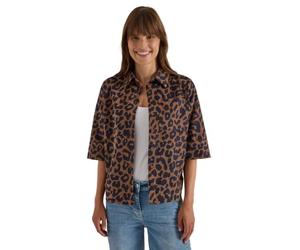 Cecil 3413557 Chemisier à Manches Courtes en Velours côtelé avec Motif léon Femme (Lot de 1)