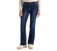 Cecil 3716110 Jean Bootcut, Bleu foncé délavé, 34W / 32L Femmes