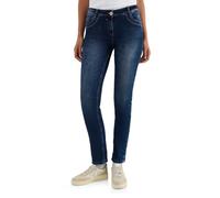 Cecil 3716852 Jean Coupe Droite, Mid Blue Used Wash, 30 Femmes