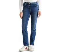 Cecil 3817336 Jean Coupe Droite, Mid Blue Used Wash, 29W / 30L Femmes