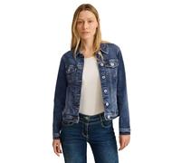 Cecil B212453 Blouson en Jean, Mid Blue Wash, L Femmes