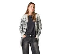 Cecil B253866 Cardigan à Motifs, Soft Silver Melange, L Femme
