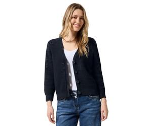 Cecil B253950 Cardigan avec Structure en Crochet, Bleu Universel, M Femme