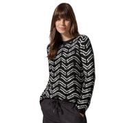 Cecil B302809 Pull Jacquard tricoté EOS, Noir, S Femme