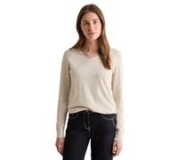 Cecil B302962 Pull en Tricot Fin, Beige désert mélangé, L Femme