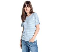Cecil B321298 T-Shirt à Rayures, Bleu Clair Doux, L Femmes