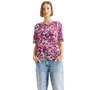 Cecil B321535 T-Shirt à Capuche avec imprimé, Rose Fleuri, XS Femmes, Bloomy Pink, Women's