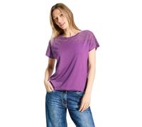 Cecil B321784 T-Shirt Burn-Out, Violet glacé, XL Femmes
