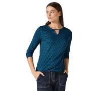 Cecil B322253 T-Shirt à Manches Longues avec découpe, Celestial Aqua Blue, XS Femmes