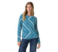 Cecil B322257 T-Shirt en Fil de Plumes avec Motif, Celestial Aqua Blue, XL Femmes