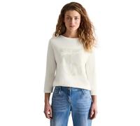 Cecil B322764 T-Shirt avec imprimé Brillant, Vanilla White, M Femmes