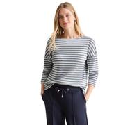 Cecil B322776 T-Shirt à l'aspect tricoté, Bleu Universel, M Femmes