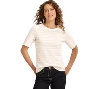 Cecil B322913 T-Shirt à Rayures, Vanilla White, XL Femmes