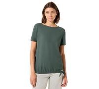 Cecil B323067 T-Shirt structuré avec nœud, Balmy Kaki, XL Femmes