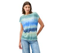 Cecil B323069 T-Shirt Effet dévoré, Bleu Aster, XL Femmes
