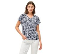 Cecil B323072 T-Shirt avec Coutures décoratives, Bleu Universel, XL Femmes