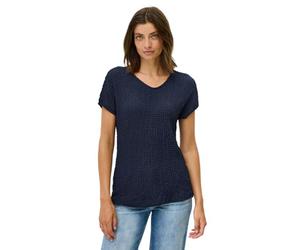 Cecil B323519 T-Shirt structuré, Urban Navy Blue, L Femmes