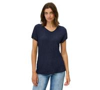 Cecil B323519 T-Shirt structuré, Urban Navy Blue, XL Femmes