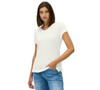 Cecil B323519 T-Shirt structuré, Vanilla White, L Femmes
