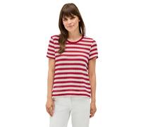 Cecil B323520 T-Shirt rayé Ajour, Rouge Pomme glacé, L Femmes