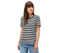 Cecil B323520 T-Shirt rayé Ajour, Urban Navy Blue, M Femmes