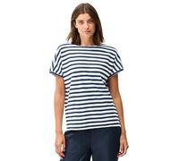 Cecil B323558 T-Shirt texturé rayé, Urban Navy Blue, XXL Femmes