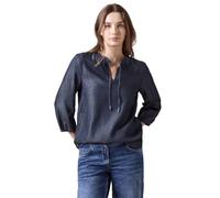 Cecil B344975 Chemisier Lyocell, Bleu foncé délavé, S Femmes, Dark Blue Wash, S Women's