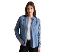 Cecil B345315 Chemisier Lyocell, Mid Blue Wash, L Femmes