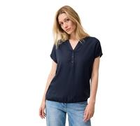 Cecil B345818 Chemisier de Couleur Unie, Urban Navy Blue, M Femmes