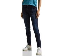 Cecil B376508 Pantalon en Jean Ample, Blue Black Random Wash, 26W / 30L Femme