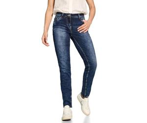 Cecil B377687 Jean Coupe décontractée, Mid Blue Wash, 27W x 30L Femmes