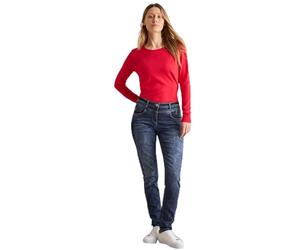 Cecil B378663 Jean Coupe décontractée, Bleu foncé délavé, 32W / 32L Femmes