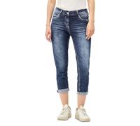 Cecil B379406 Jean 7/8 Coupe décontractée, Mid Blue Used Wash, 28W / 26L Femmes