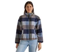 Blouson à col montant et motif à carreaux