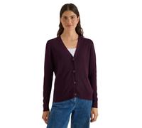 Cecil Cardigan avec col en V et Structure Aubergine Rouge L
