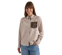 Cecil Chemise rayée avec Poche Poitrine Leo Creamy Mocha XL