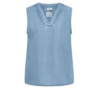 Cecil Femme Top col V à effet denim in Bleu, Gr: XL