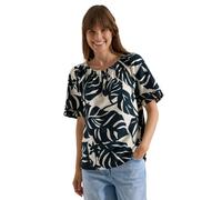 Cecil Chemisier Carmen à Manches Courtes et imprimé Feuilles Palm Breeze Green M