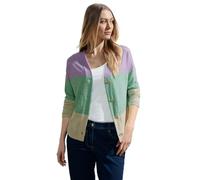 Cecil Cosy Color Block Jacket, Celery Green Melange, M Femme, Women's