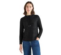 Cecil Cosy Melange T-Shirt à Manches Longues Noir mélangé L