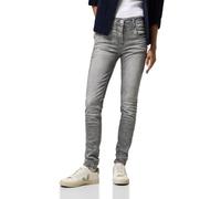 Cecil Damen B378099 Jeans Slim Fit, Light Grey Stone Wash, 33W x 32L