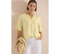 Cecil Femme Blouse à manches courtes avec col fendu in Jaune, Gr: XL