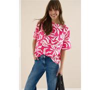 Cecil Femme Blouse à manches courtes avec imprimé et boutons in Pink, Gr: XS
