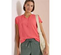 Cecil Femme Blouse à manches courtes avec mélange de structures in Orange, Gr: S