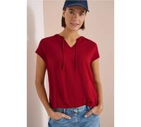 Cecil Femme Blouse à manches courtes avec mélange de structures in Rouge, Gr: L