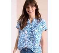 Cecil Femme Blouse à manches courtes en qualité seersucker in Blanc, Gr: 3XL