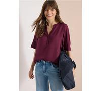 Cecil Femme Blouse avec col fendu et ourlet élastique in Rouge, Gr: S