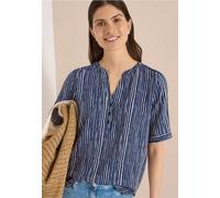 Cecil Femme Blouse rayée à col fendu in Bleu, Gr: S